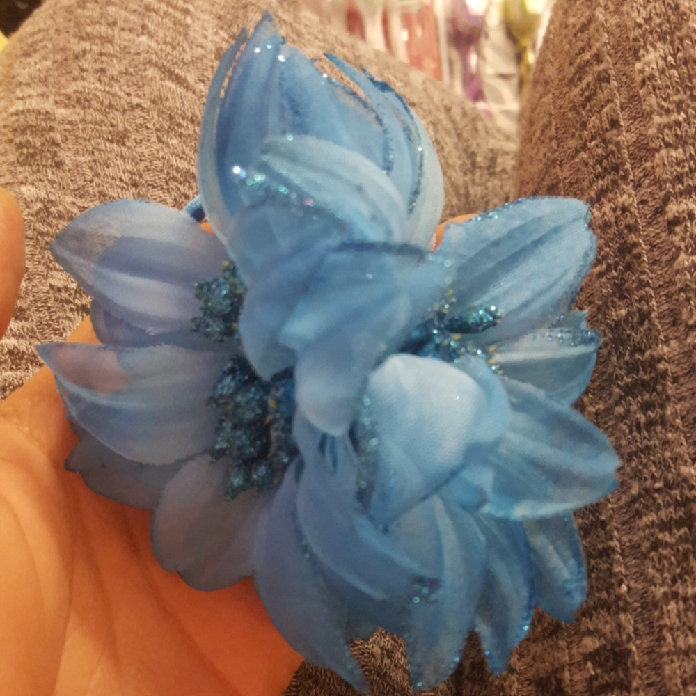 Blue hair accessory